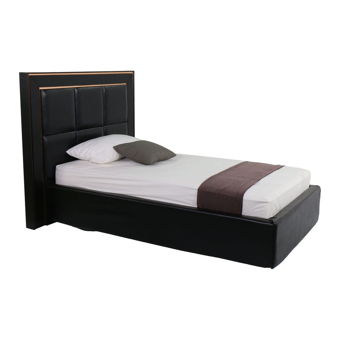 เตียงนอน ขนาด 3.5 ฟุต รุ่น Bellini สีดำ-02
