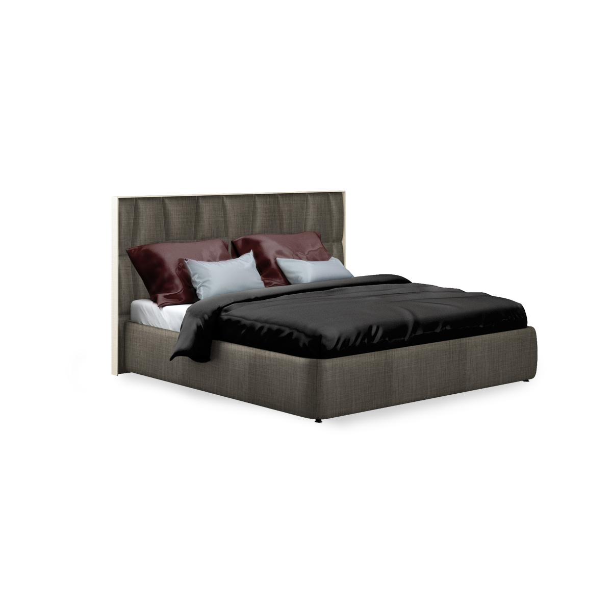 เตียงสั่งทำ รุ่น Letizia-S ขนาด 5 ฟุต วัสดุผ้า สีหลาก1