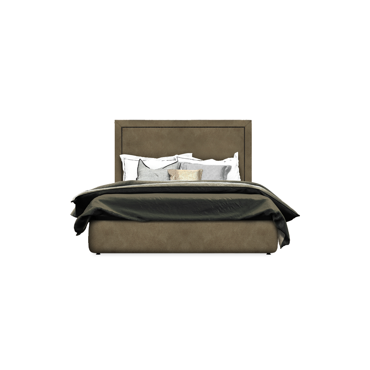 เตียงสั่งทำ รุ่น Athis-A ขนาด 6 ฟุต วัสดุหนัง สีหลาก1