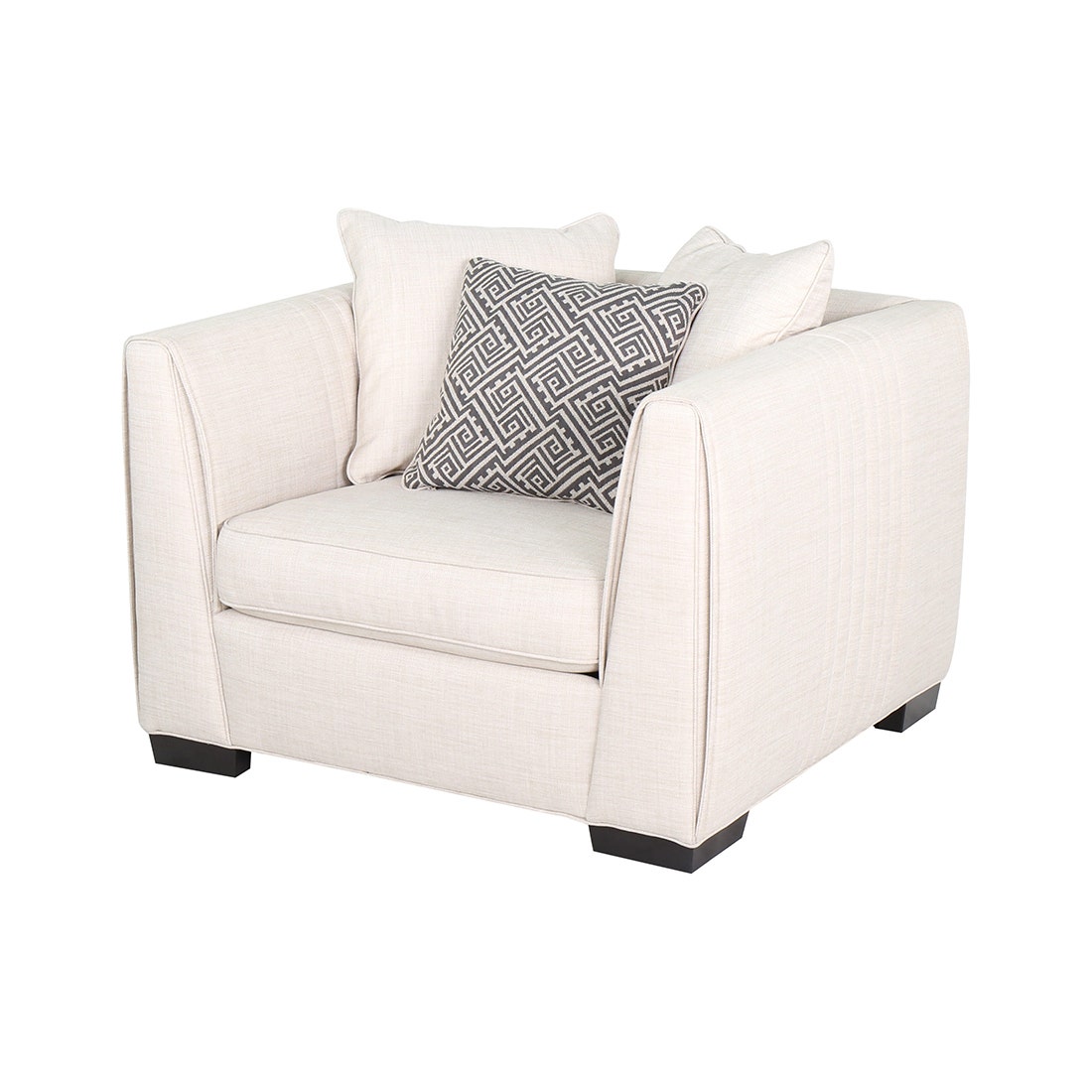 Hertero Fabric Sofa 1 Seater - Cream