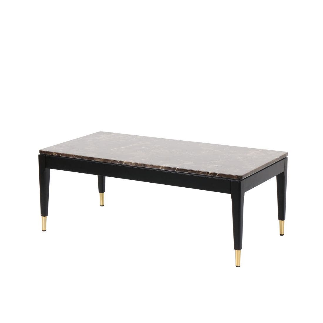 โต๊ะกลาง โต๊ะกลางไม้ท๊อปหิน รุ่น Michala สีสีเข้มลายไม้ธรรมชาติ-SB Design Square
