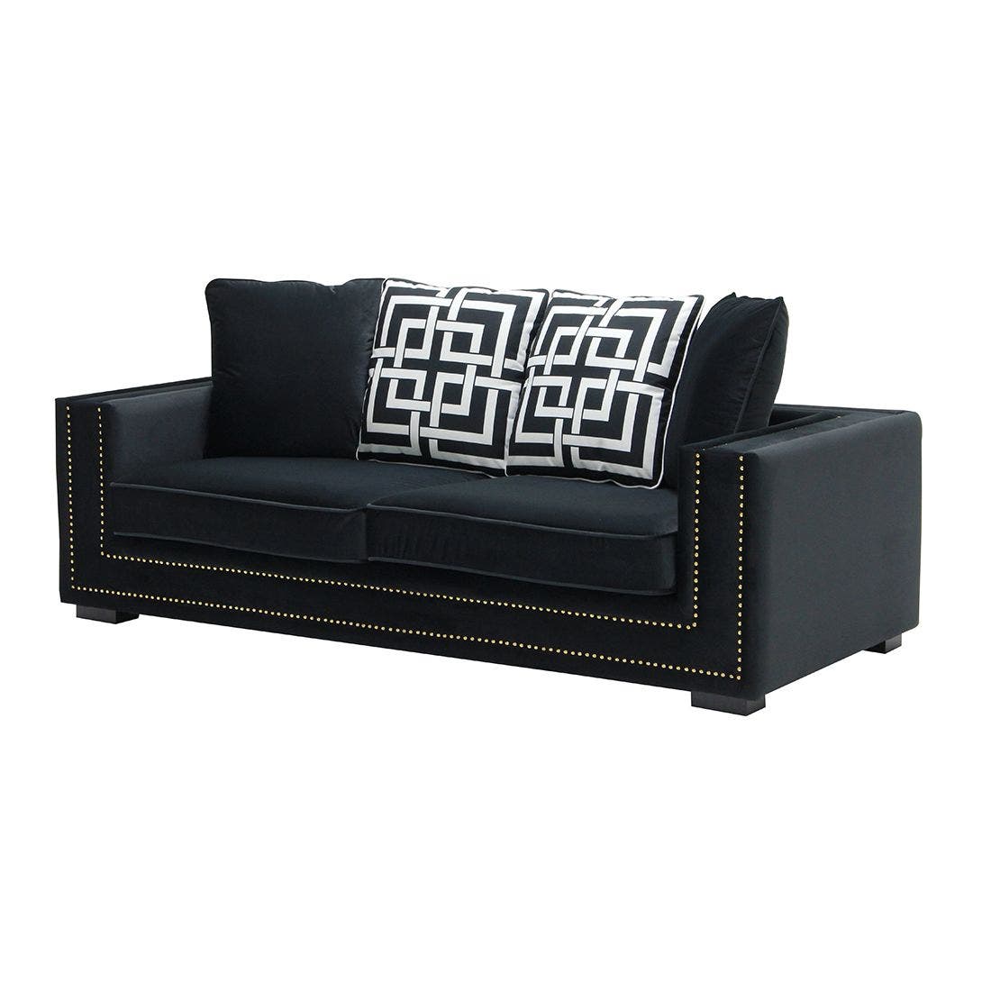 Fabric sofa Harmona#2 3 seater Black สีดำ1