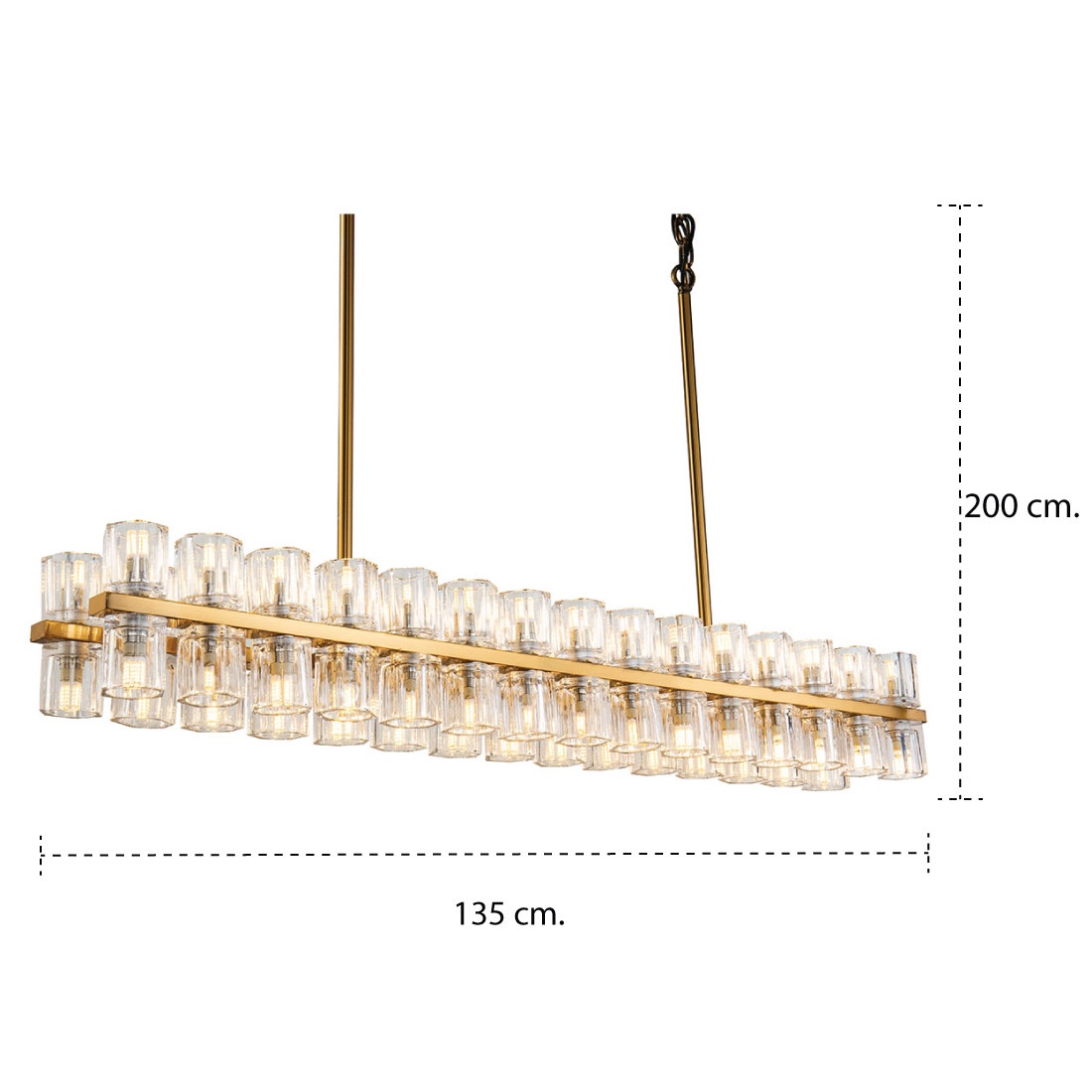 MTPโคมไฟแขวน#KM1000P-60/แก้ว/ทองเหลืองKN สีทอง1