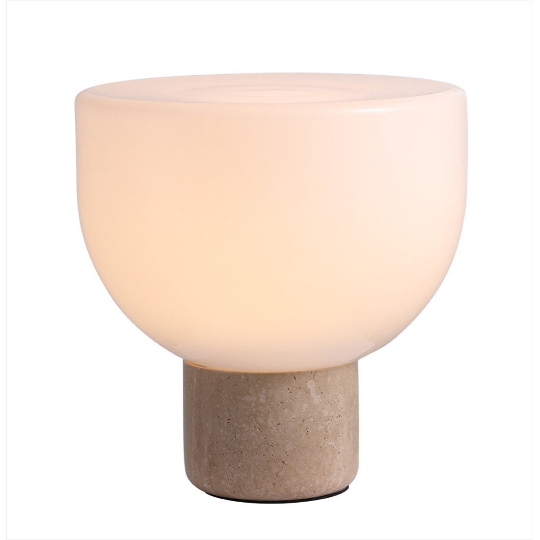 โคมไฟตั้งโต๊ะ รุ่น #MT80549-1-320 แก้วสีขาว/หิน