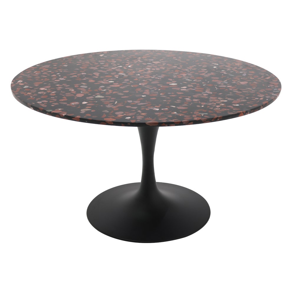 โต๊ะอาหาร รุ่น KYLER หิน TERRAZZO สี BLOOD MOON3
