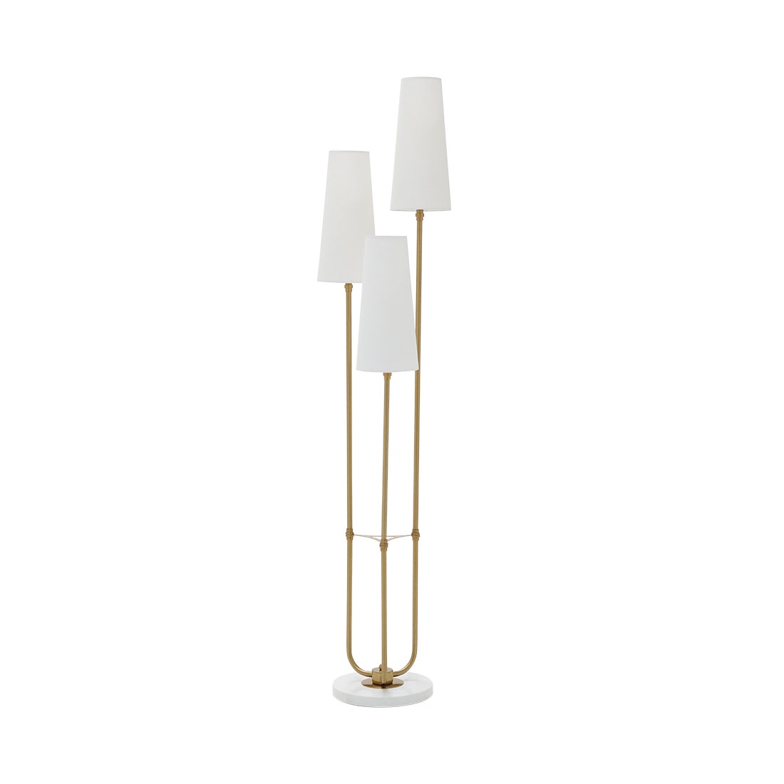 SCH FLOOR LAMP #HB-3316 WHITE/GOLD