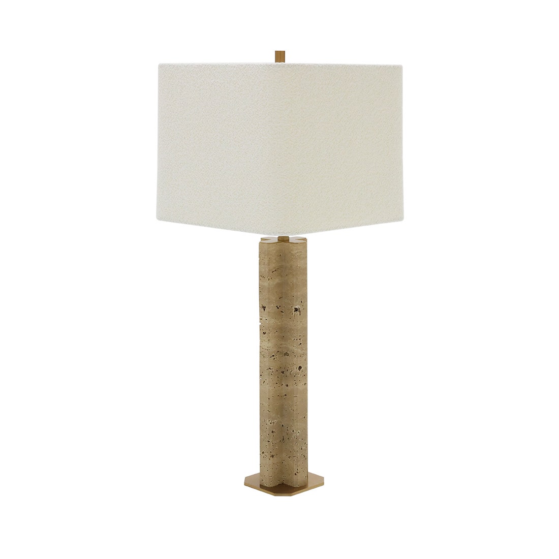 SCH TABLE LAMP #HB-3272 MARBLE CREAM