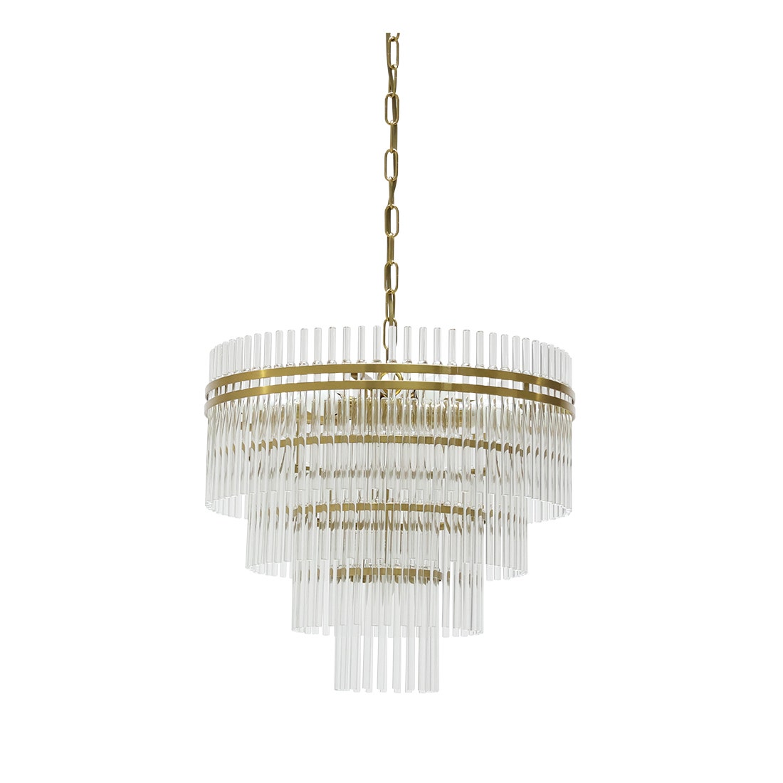 MTP CHANDELIER #D8067-7BR GOLD/GLASS