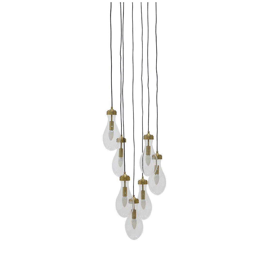 MTP PENDANTLAMP #D3171-7BR BRASS/GLASS