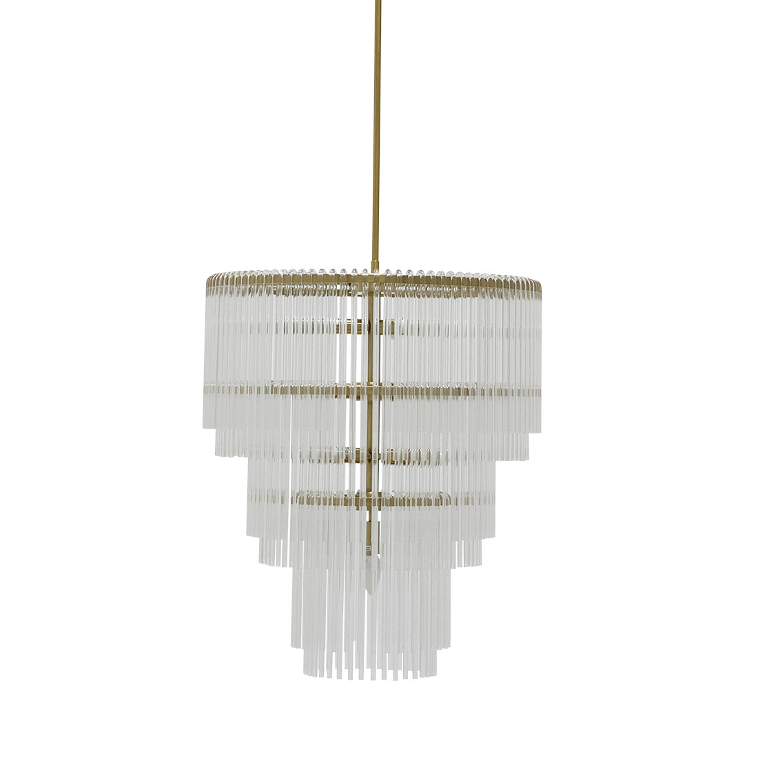 MTP CHANDELIER #D4128-10BR BRASS/GLASS