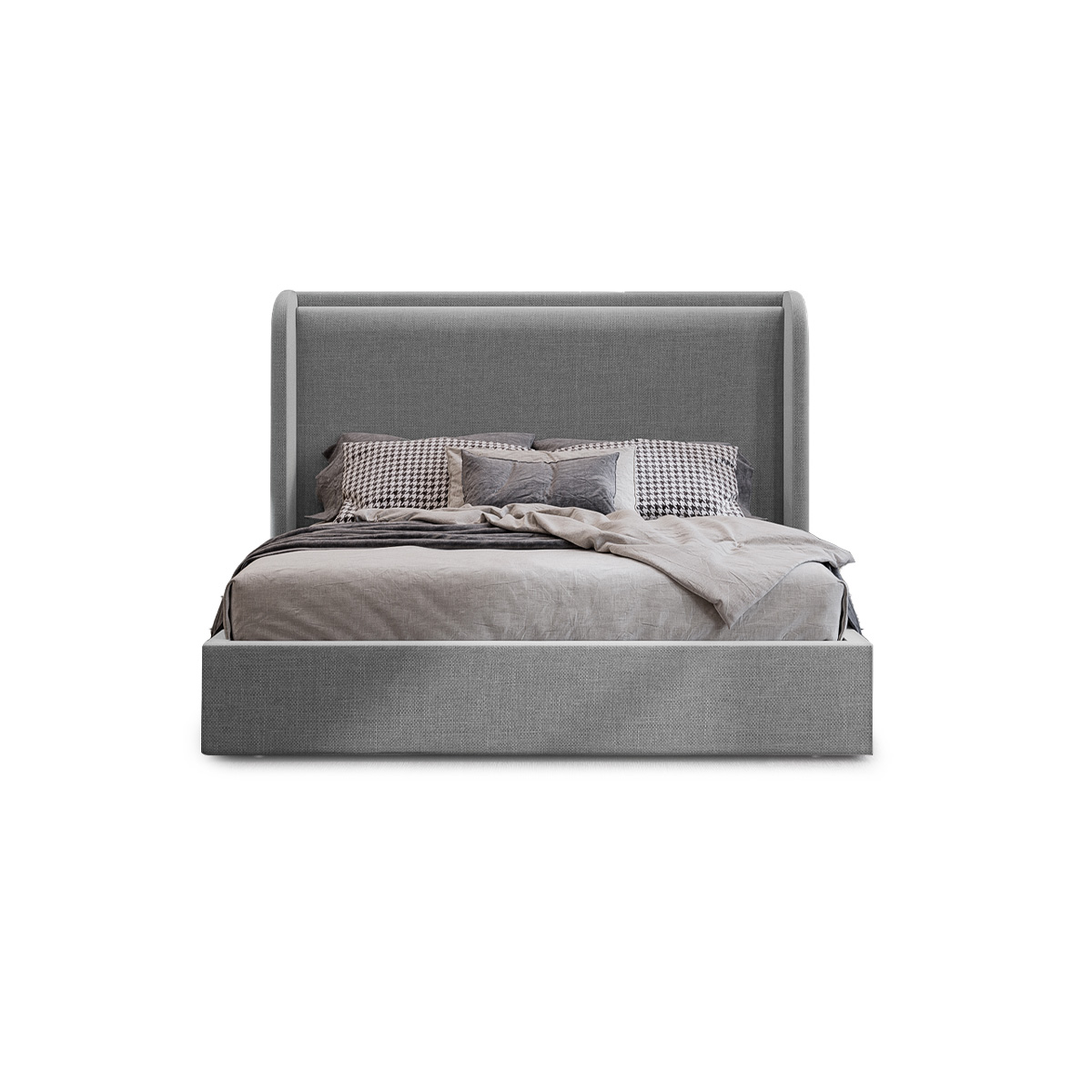 เตียง Sissono-140 ขนาด 6 ฟุต วัสดุผ้า 01