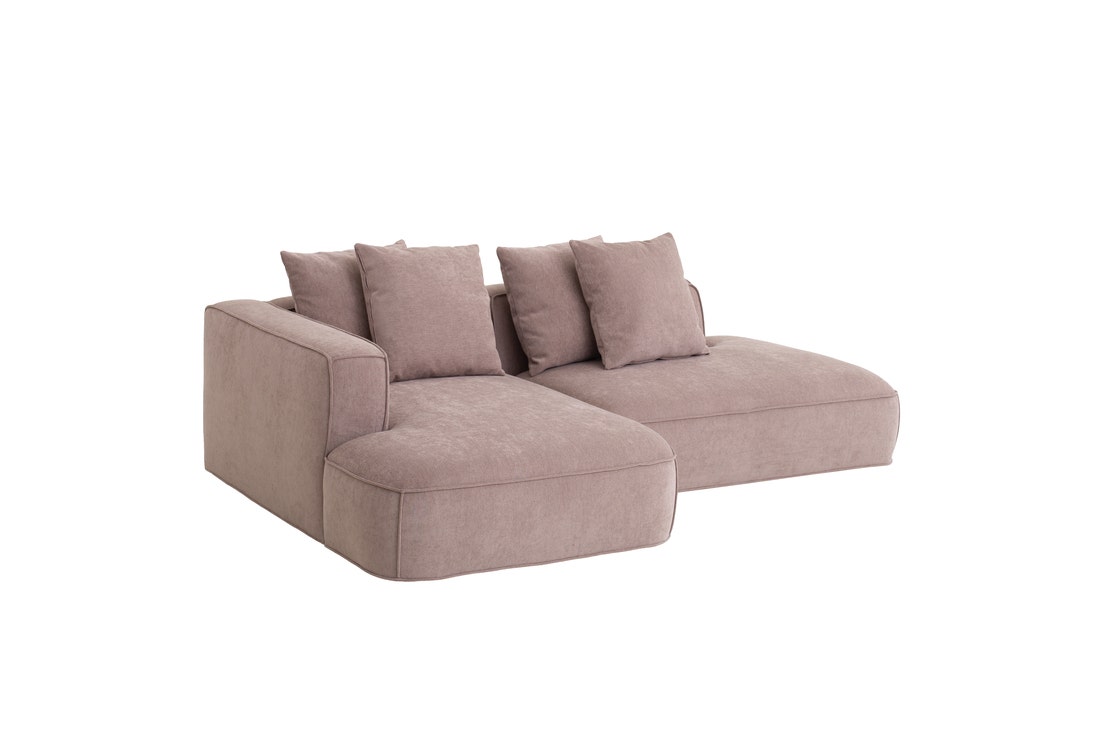 AOPLIN Left Corner Sofa - Cream Brown