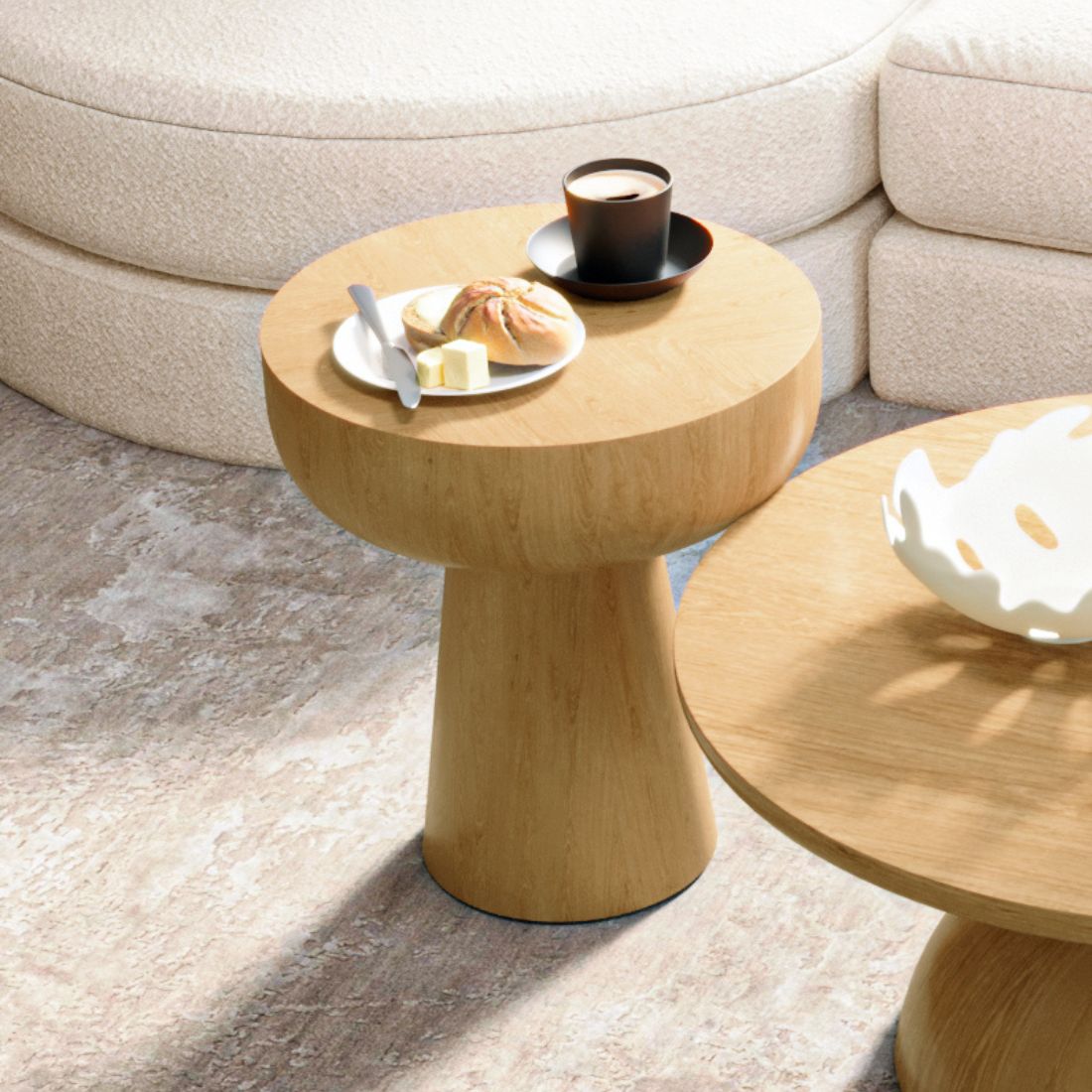โต๊ะข้างขนาด 45 ซม.รุ่น WINBER สี Oak Veneer2