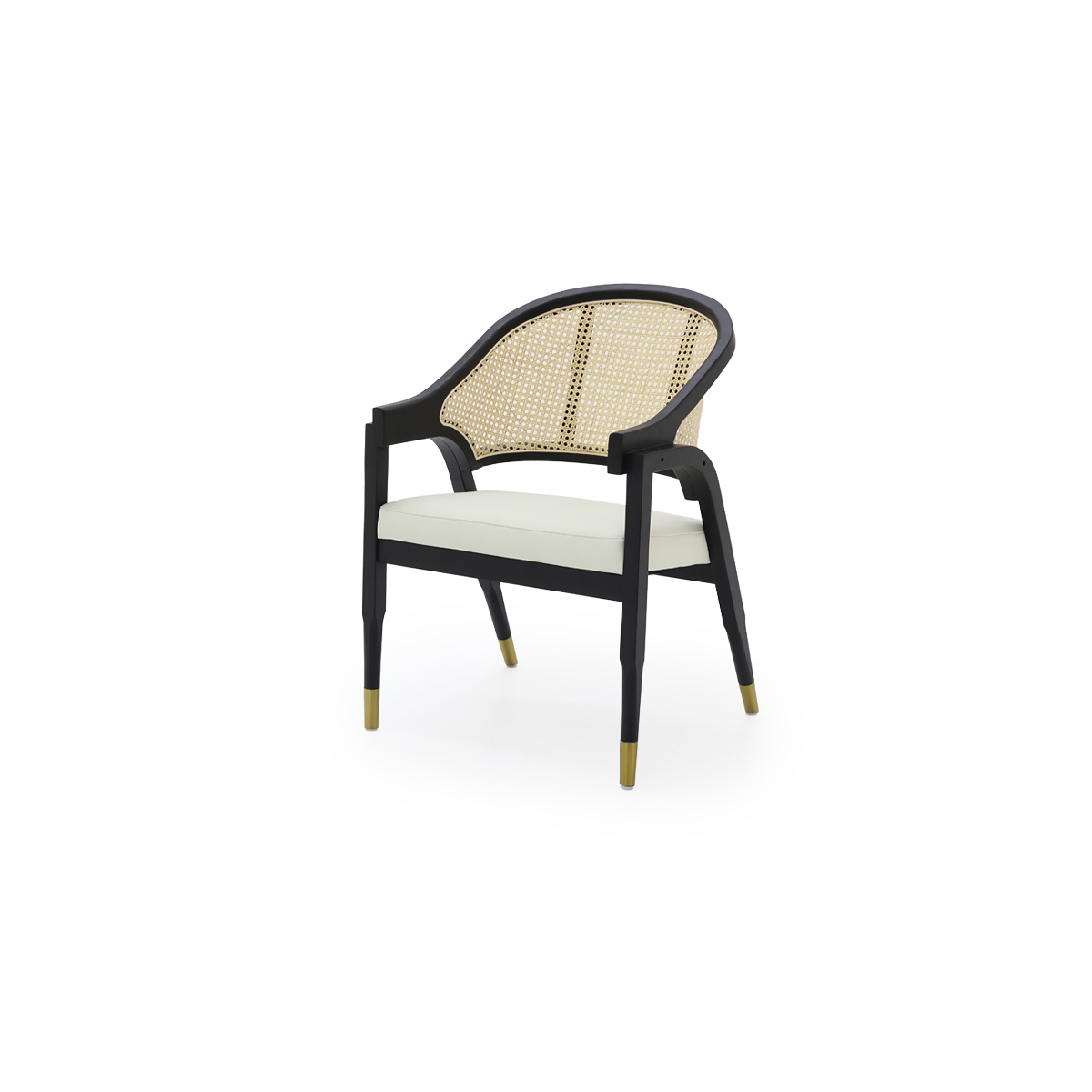 เก้าอี้ไม้เบาะหนัง รุ่น HOVE สีขาว3