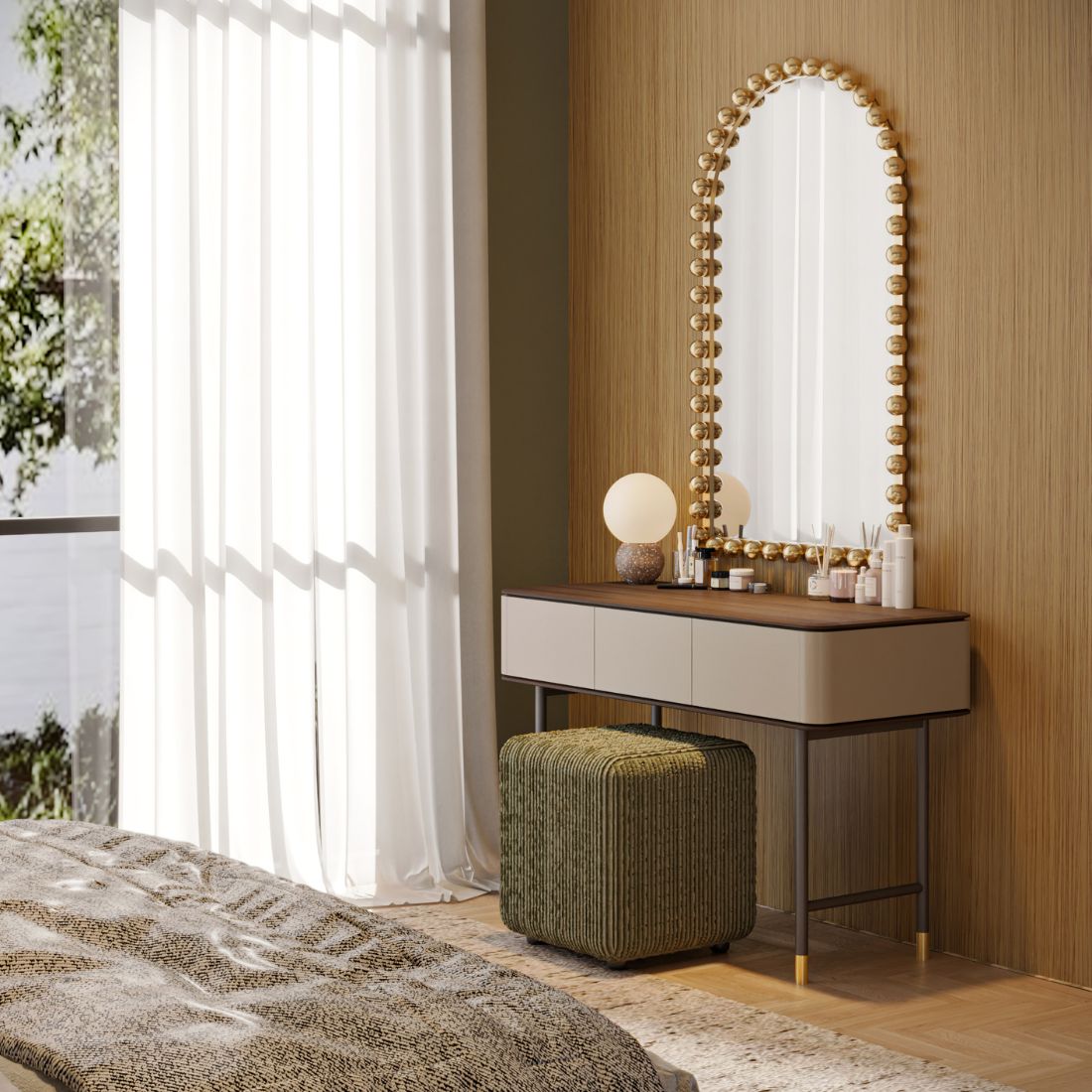 โต๊ะแป้ง ขนาด 120 ซม. รุ่น Wombus สีเทา1