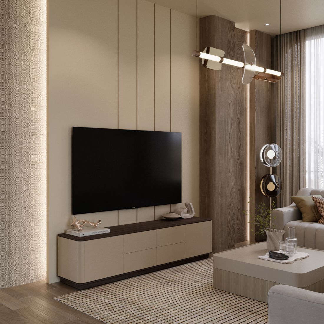 ชั้นวางทีวี ขนาด 200 ซม. รุ่น Wombus สีเทา1