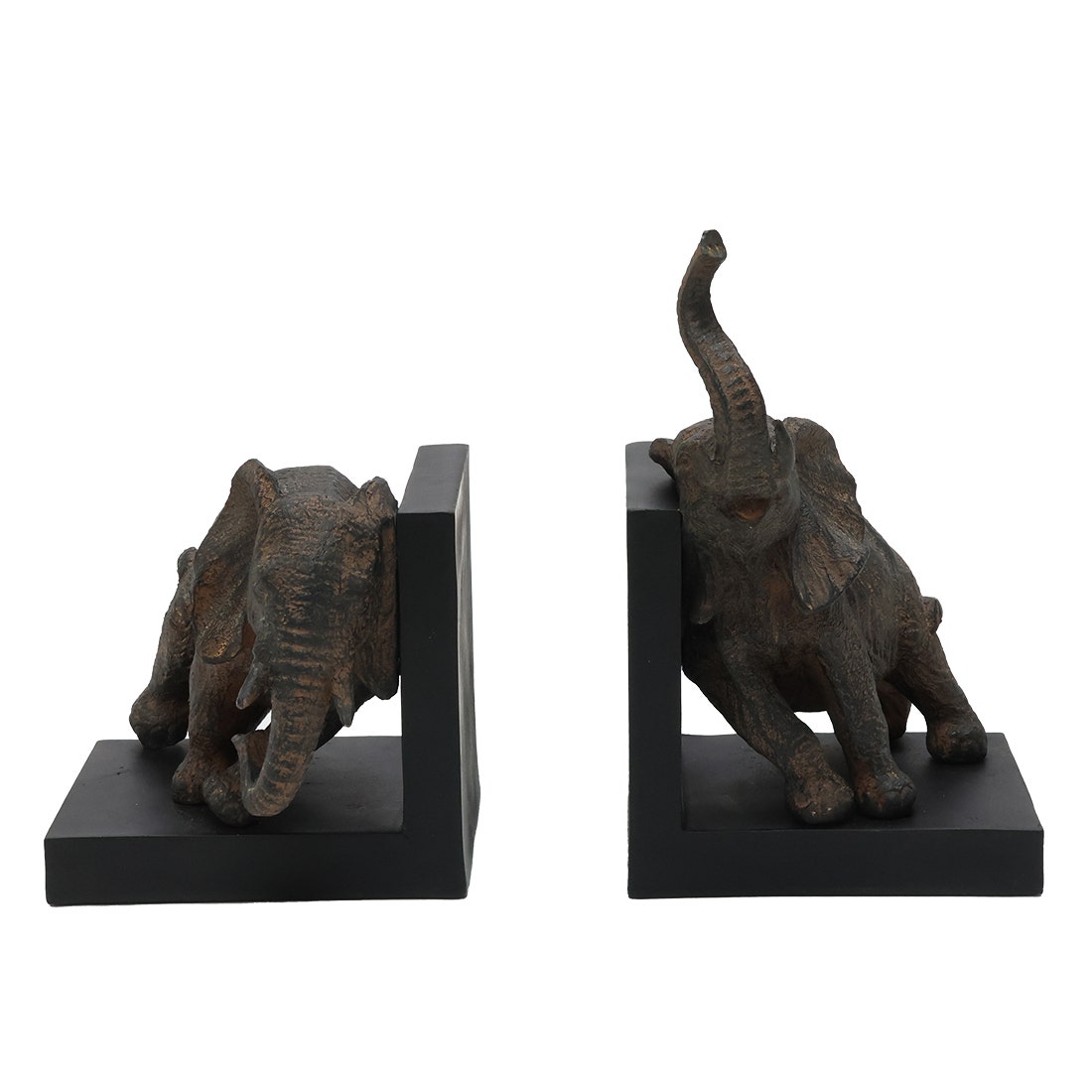 KD BOOKEND #51941 BROWN ELEPHANT Set of 2