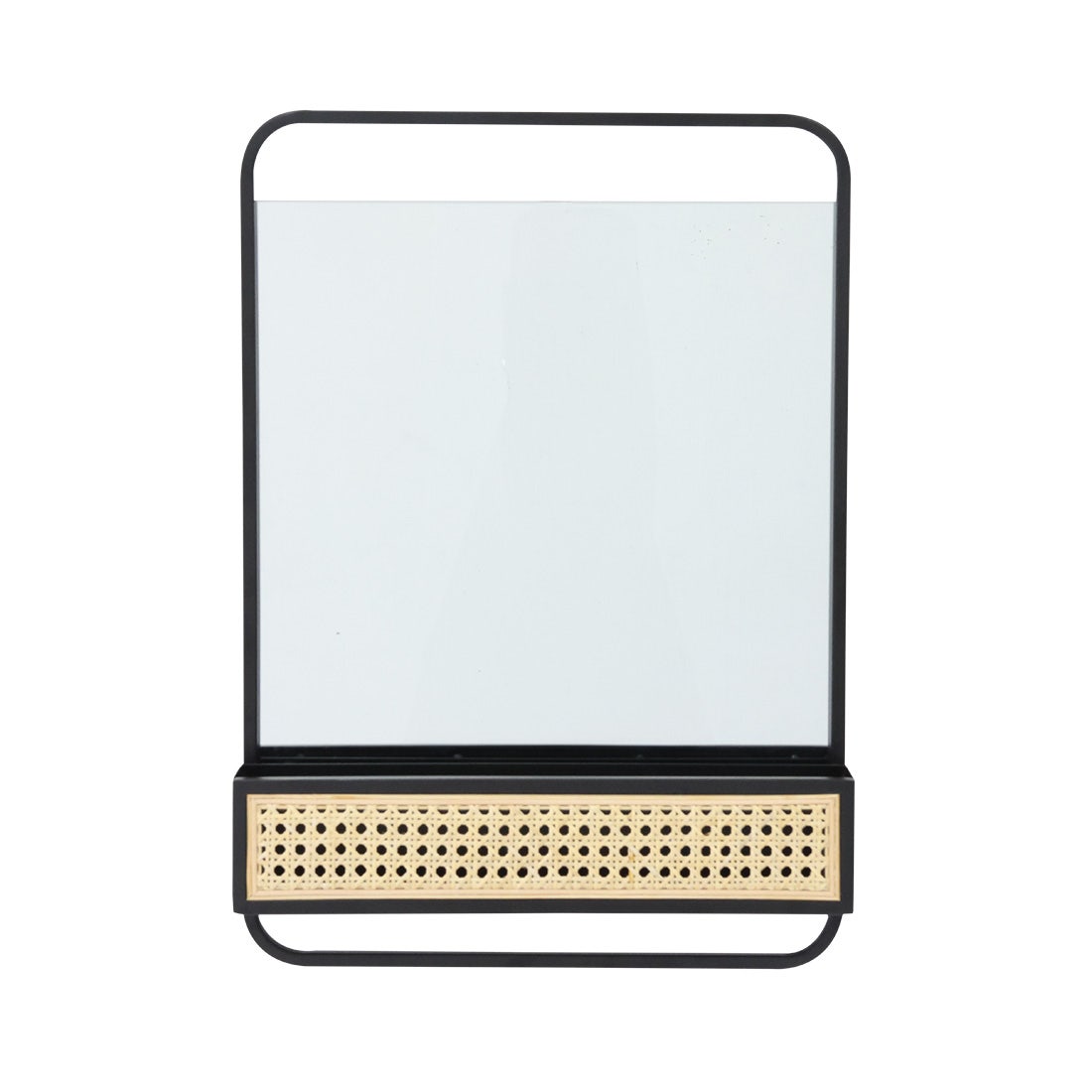 CH MIRROR#1-21654 BLACK/RATTAN