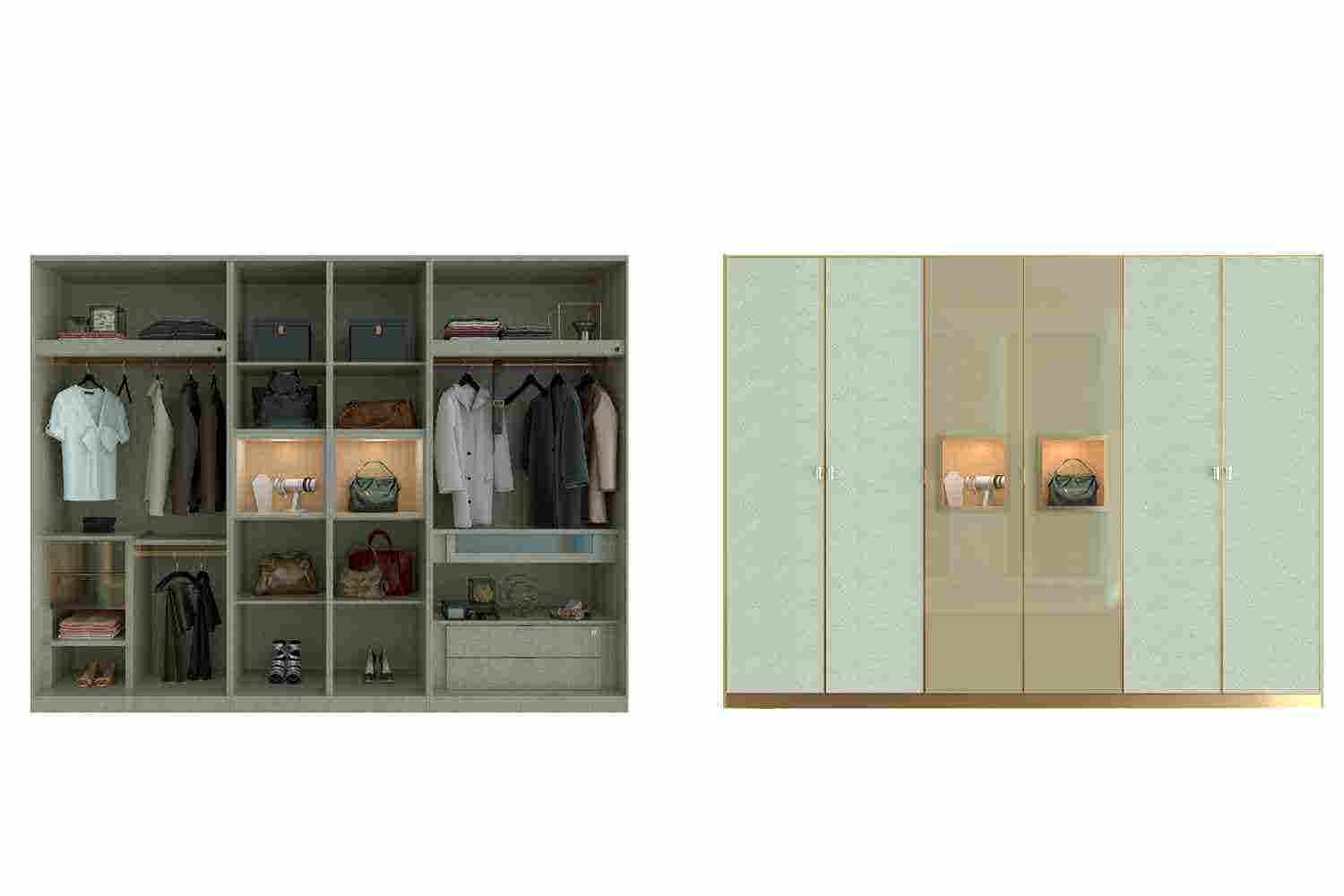 ตู้เสื้อผ้า ขนาด 300 ซม. รุ่น Wardrobe Plus -01
