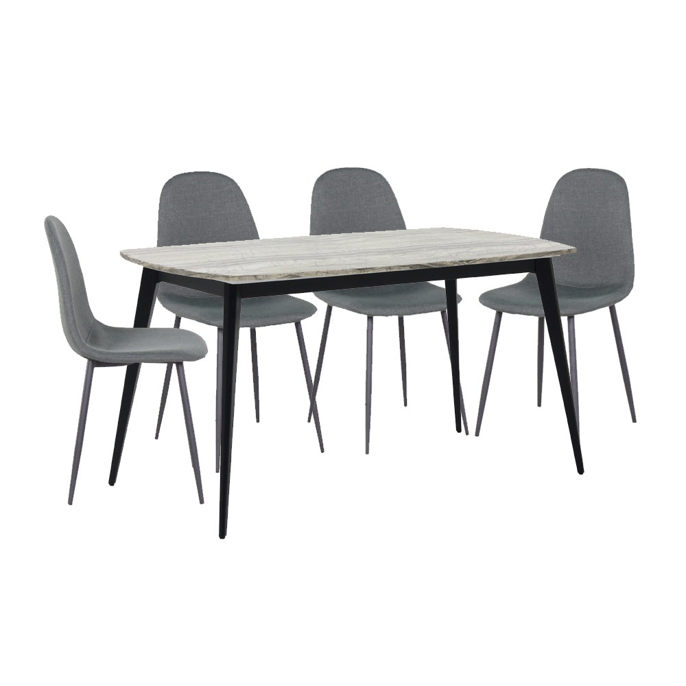 ชุดโต๊ะอาหาร รุ่น BENA & เก้าอี้ LALADA สีน้ำตาล01