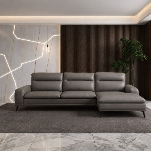 HANATO-R Right Corner Sofa - Gray