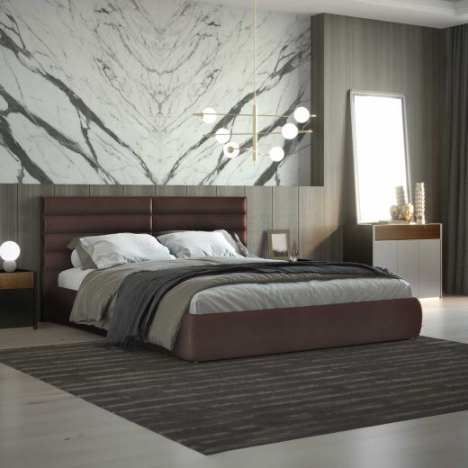 Rufina-S Custom Bed – 5 ft / Leather