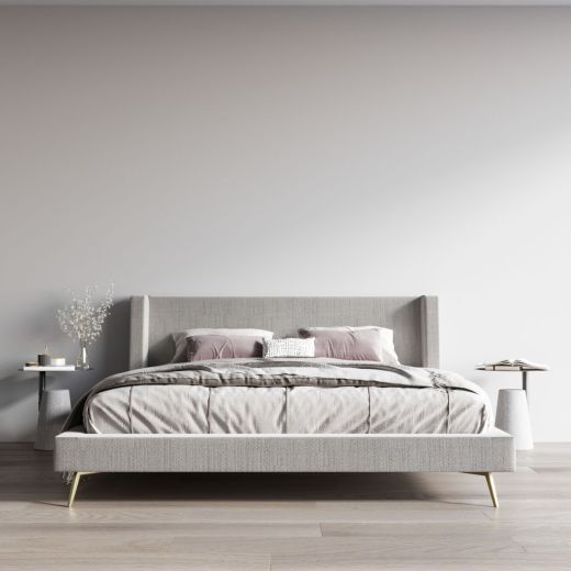 6 ft. Bed Flavio Gray color
