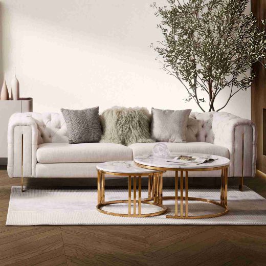 Fuyuki Sofa 3 Seater Cream