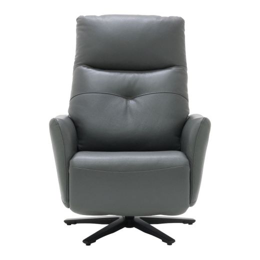 Legion 1 Seater Motion Recliner - Grey Genuine Leather