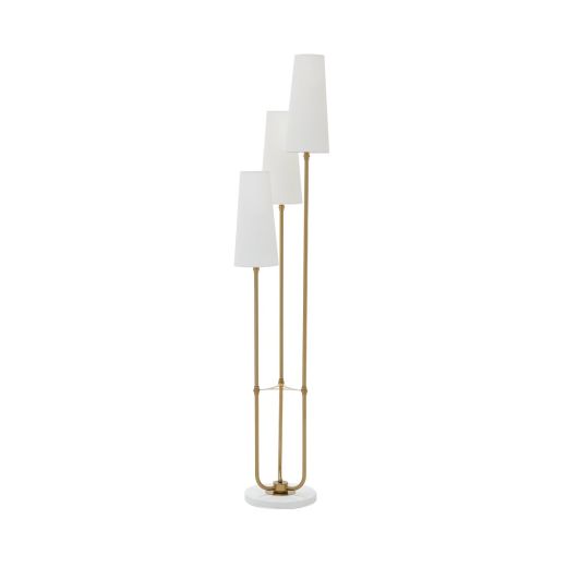 SCH FLOOR LAMP #HB-3316 WHITE/GOLD