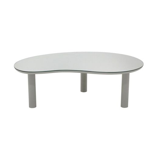 ANDRAY-H  Coffee Table - Cream Glass top, wooden frame