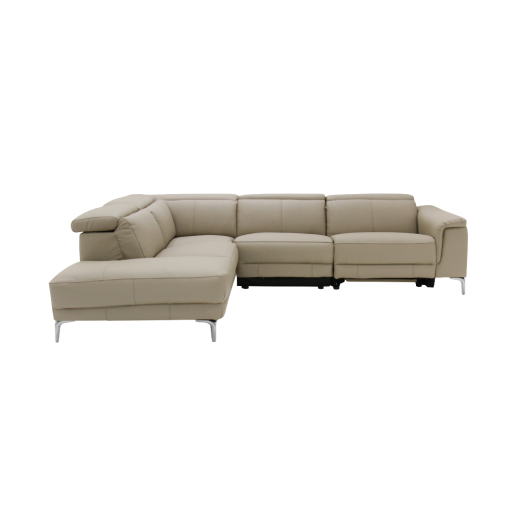 Magnetic Left Corner Motion Recliner - Brown Genuine Leather (#2033)