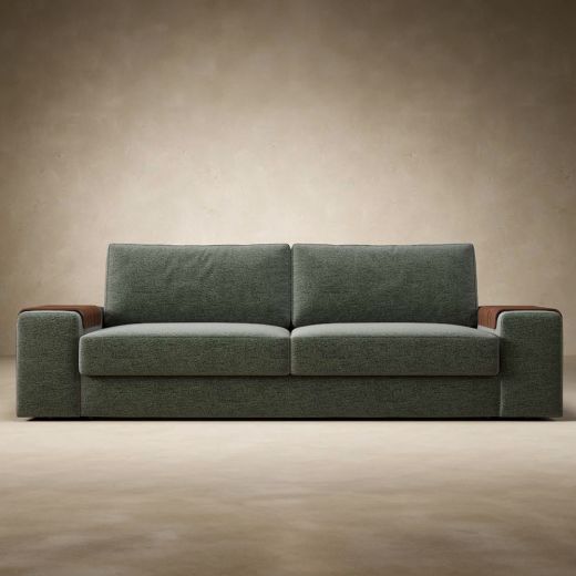 Sofa bed VILANDER/WIDE ARMS Green
