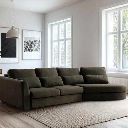 SKYE-RIGHT CORNER SOFA - GREEN