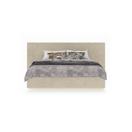 Olivana 6 ft Bed, Off-White Velvet
