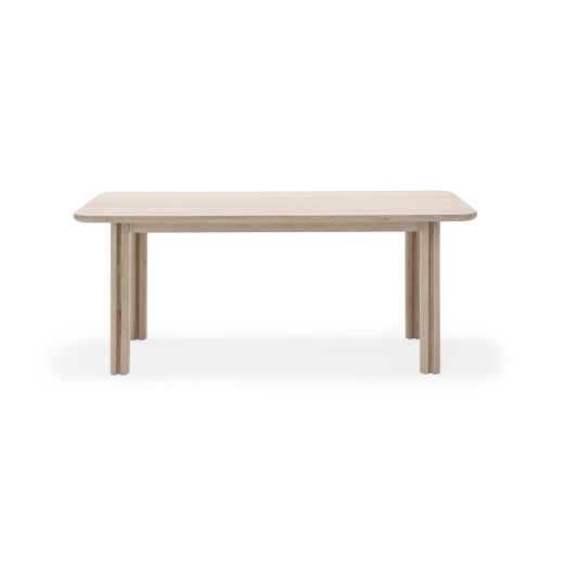 Dining Table TROYLY White Light Wood