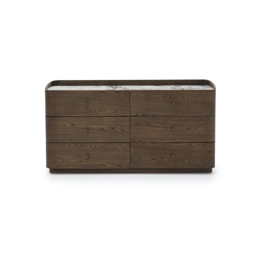 Drawer Chest KYSON White Brown