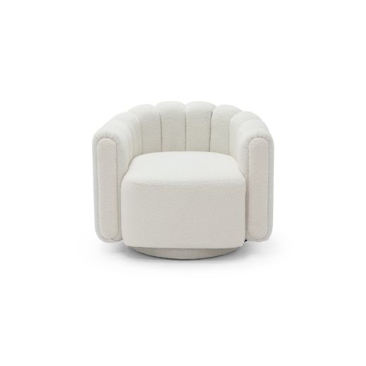 BARCLAYS Armchair - Cream Fur