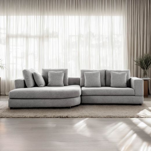 BRIDGEND-A LEFT CORNER SOFA - GRAY