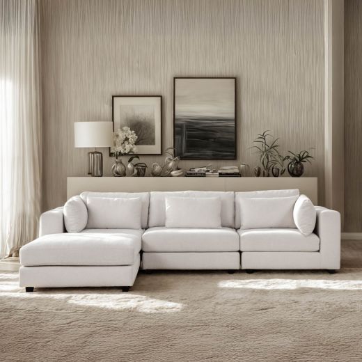 ABIGAIL-B CORNER SOFA - CREAM