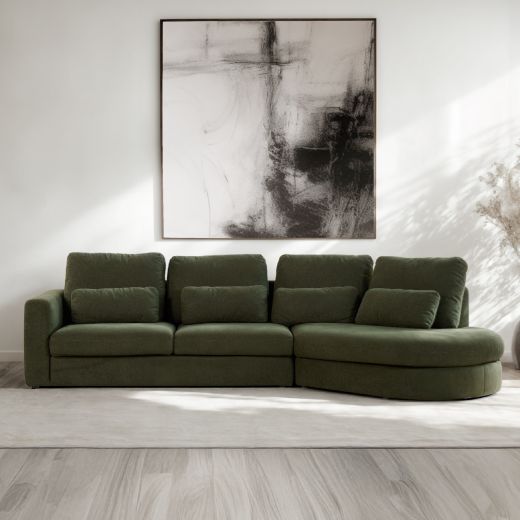 BRIDGEND-B RIGHT CORNER SOFA - GREEN