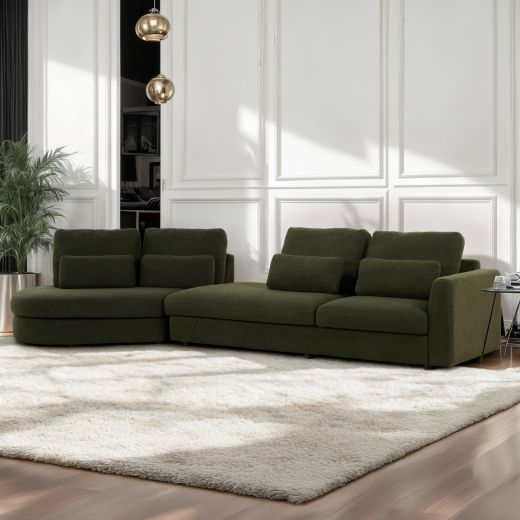 SKYE-D LEFT CORNER SOFA - GREEN