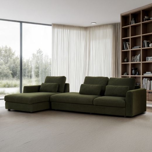 SKYE-E LEFT CORNER SOFA - GREEN