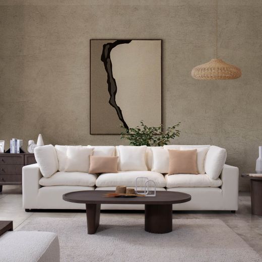 ANDERSON-A 3 SEATER SOFA - CREAM