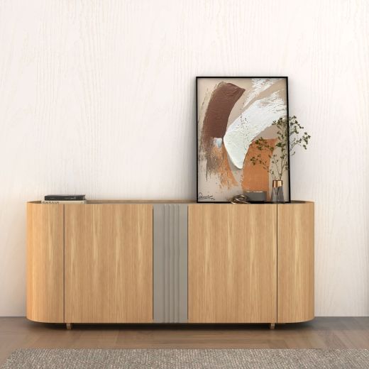 Cabinet Winber 180 CM. Veneer Oak Color Light Wood