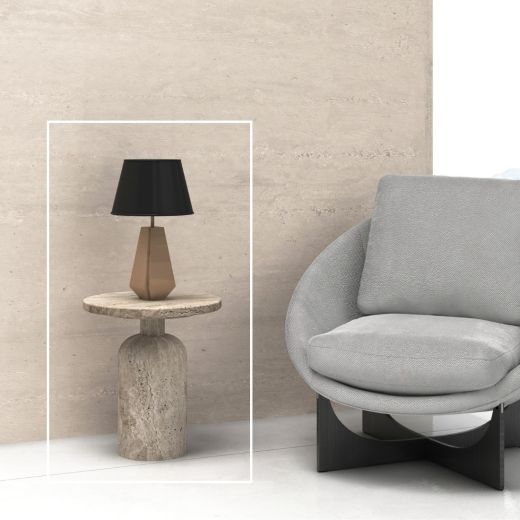 End Table Westina 45 CM. Travertine Cream