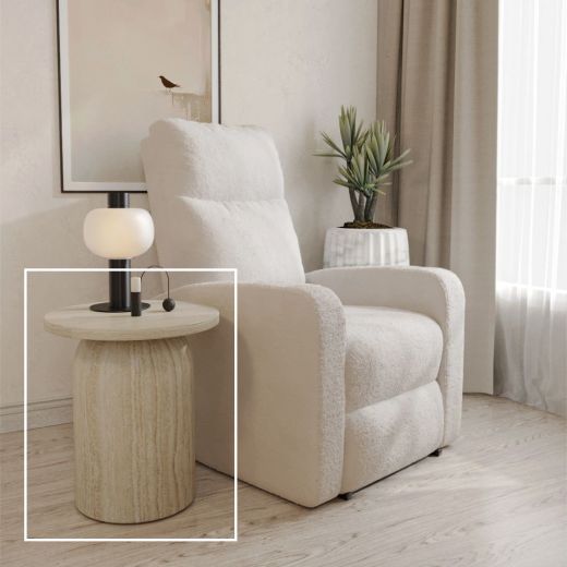 End Table Westino 45-50 CM. Travertine Cream