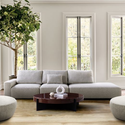ROSENBERG-C 4 SEATER SOFA - GREY