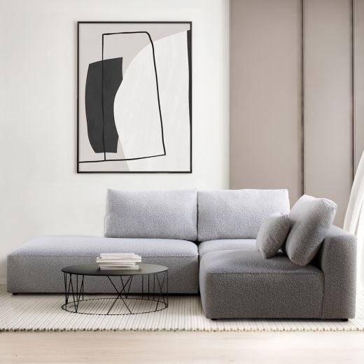 ROSENBERG-D CORNER SOFA - GREY