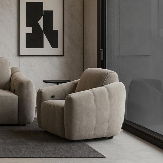 The Mirano Motion Recliner – Water-Repellent Fabric, Brown  (#0503UW)